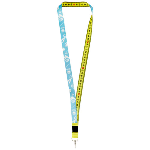 Tour de cou personnalisé 1M pour sublimation Isla Jaune / Noir